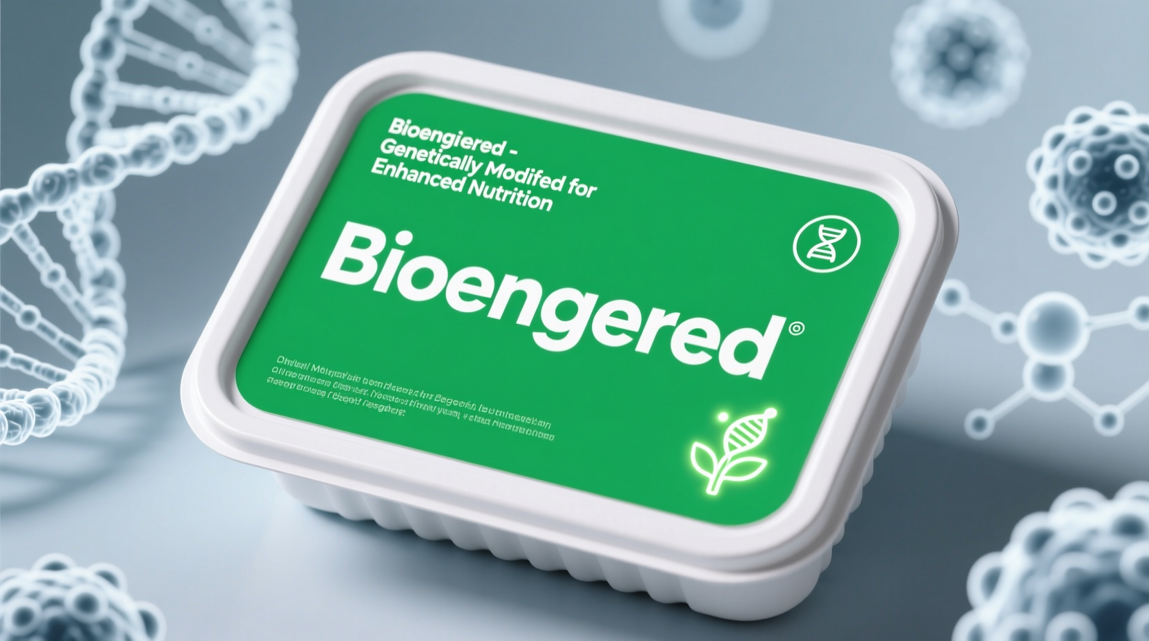 Bioengineered food label example on grocery product
