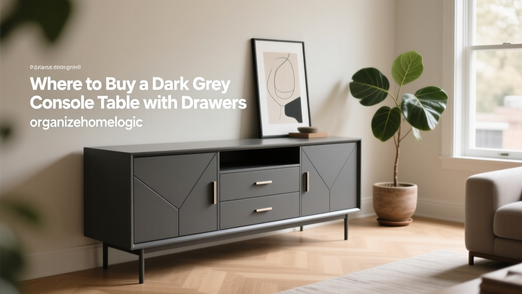 Where to Buy a Dark Grey Console Table with Drawers