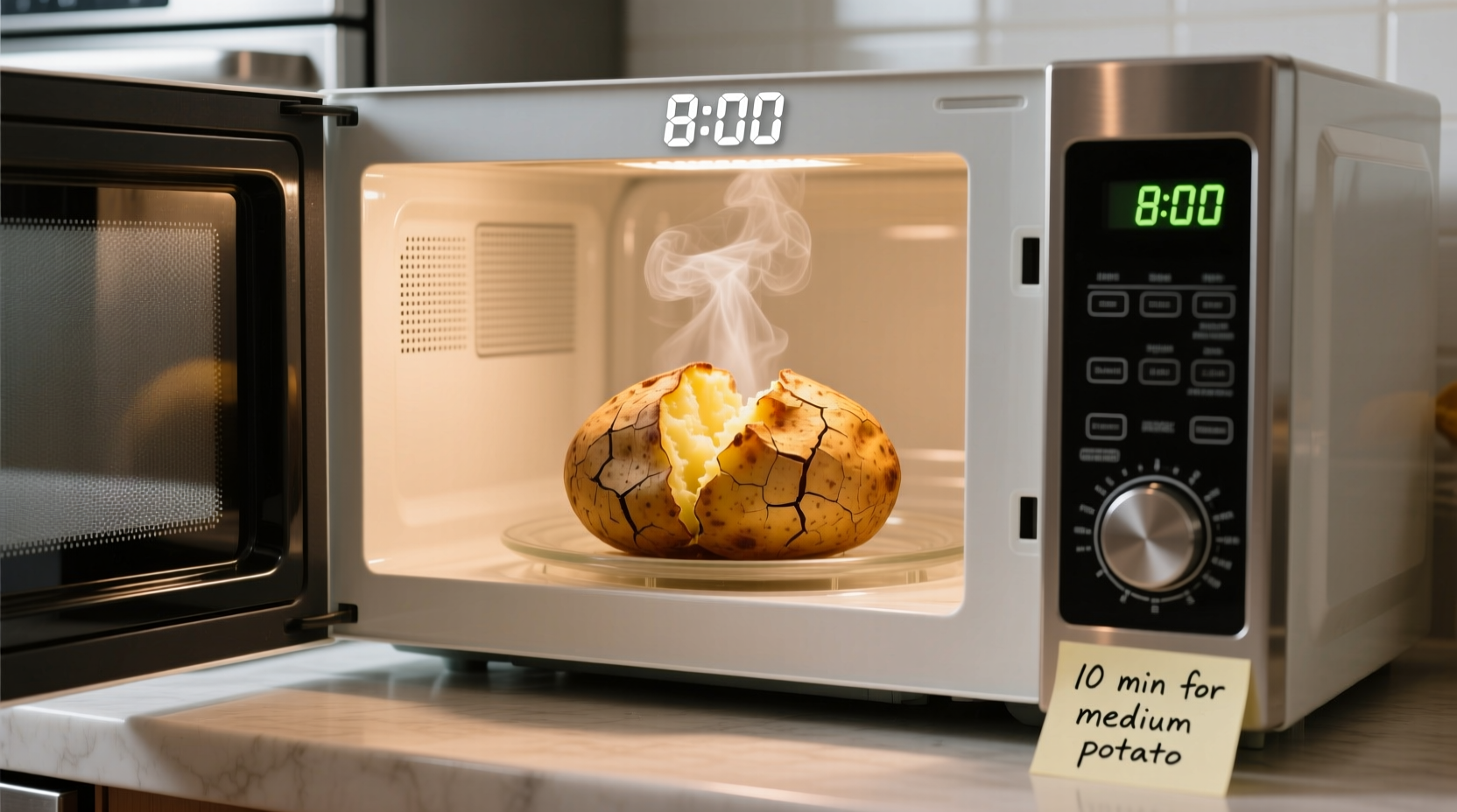 Microwave Baked Potato Time: Exact Minutes by Size