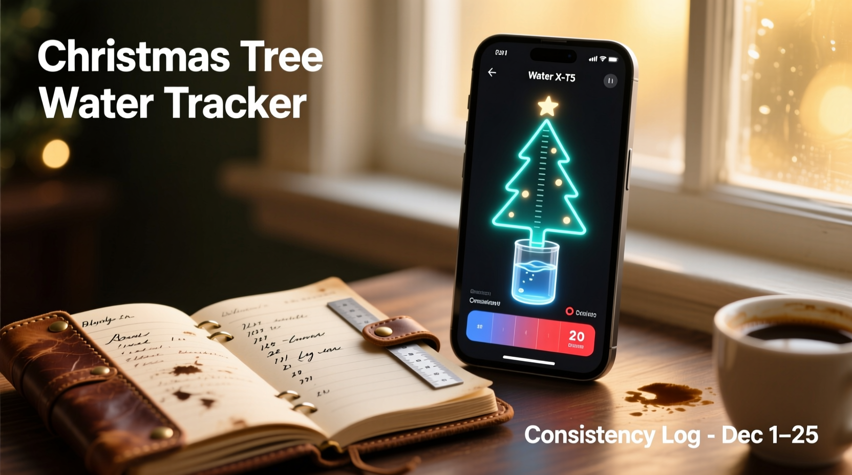 christmas tree water evaporation tracker app vs analog log sheet which improves consistency