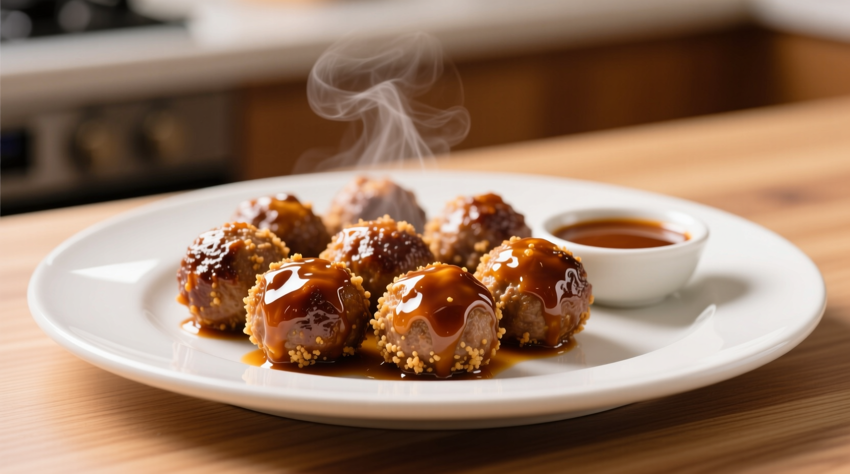 glazed air fryer meatballs recipe