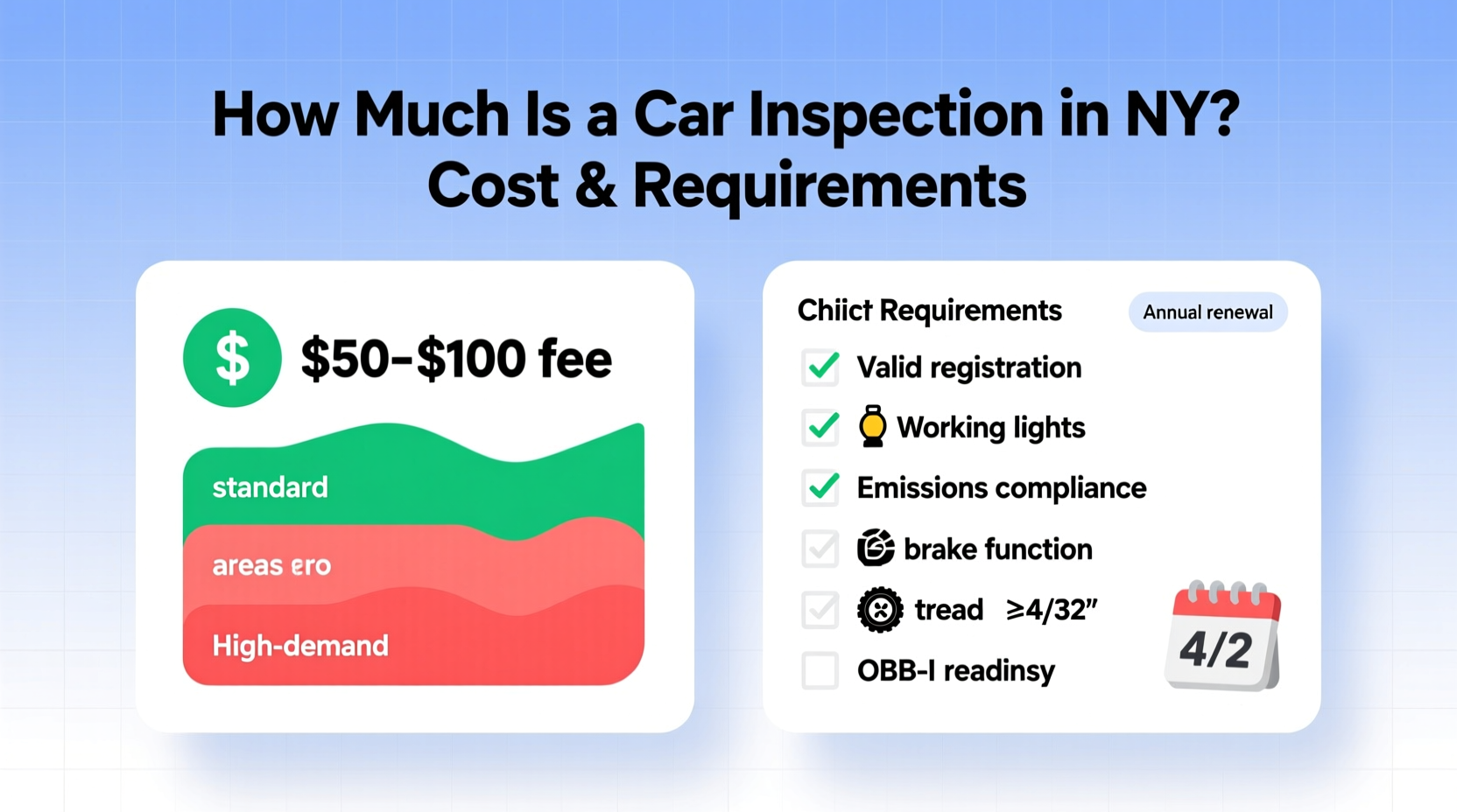 how much is a car inspection in ny