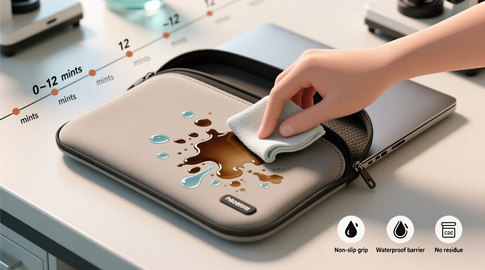 how to clean neoprene laptop sleeves safely