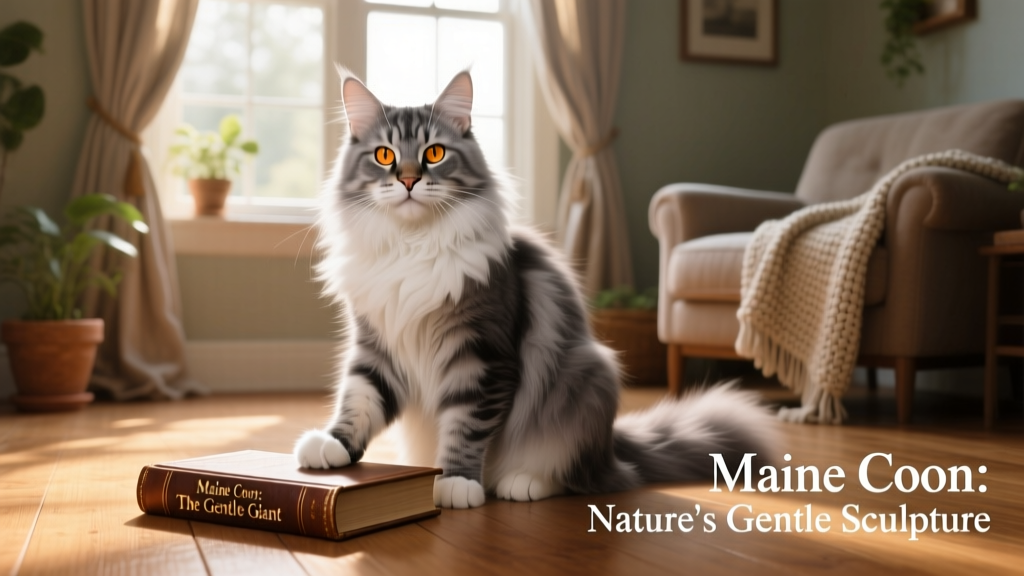 gray-and-white maine coon