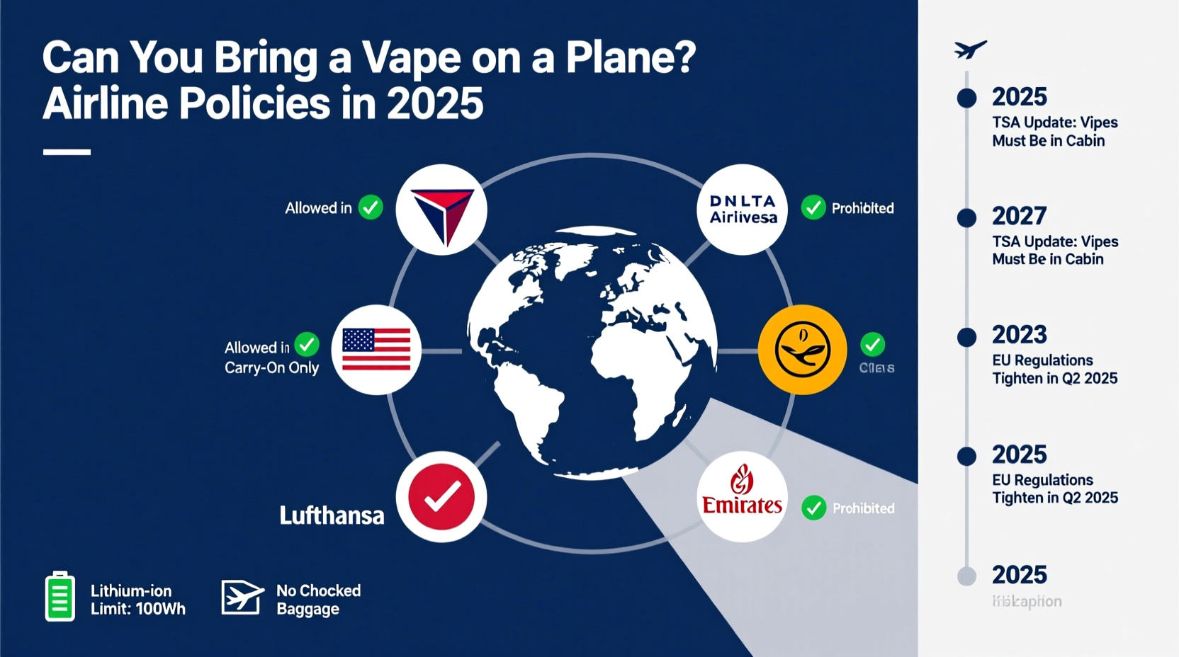 can you bring a vape on a plane what airlines actually allow in 2025