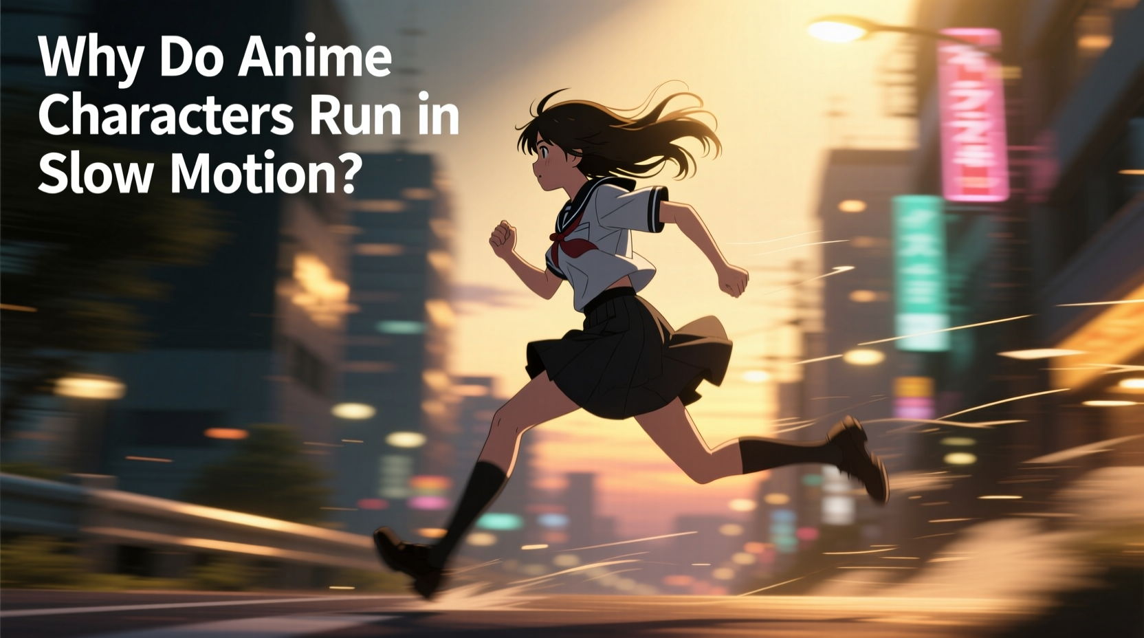 why do anime characters always run in slow motion artistic choice or trope