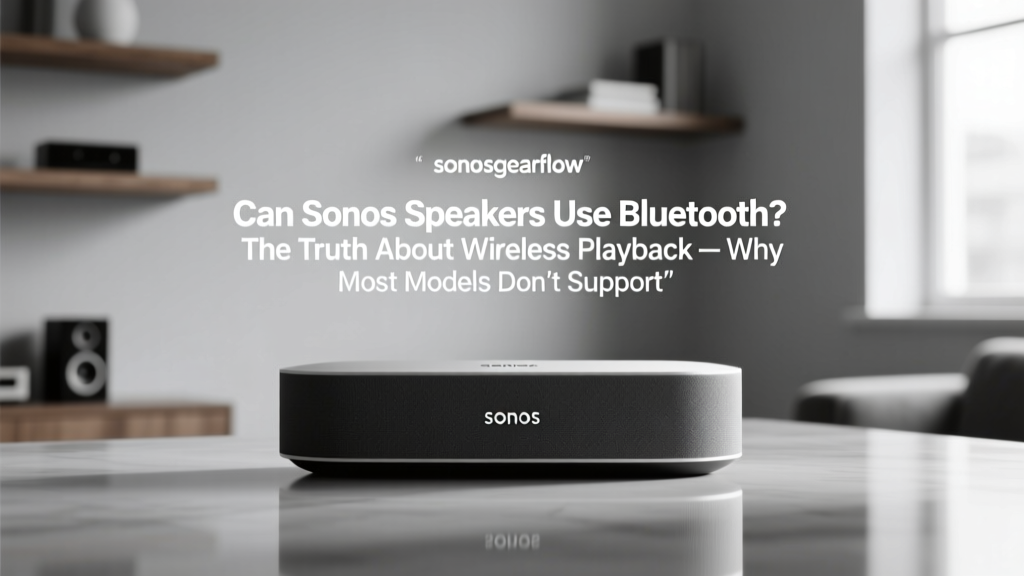 Sonos Bluetooth Support: Why Most Models Don’t Use It