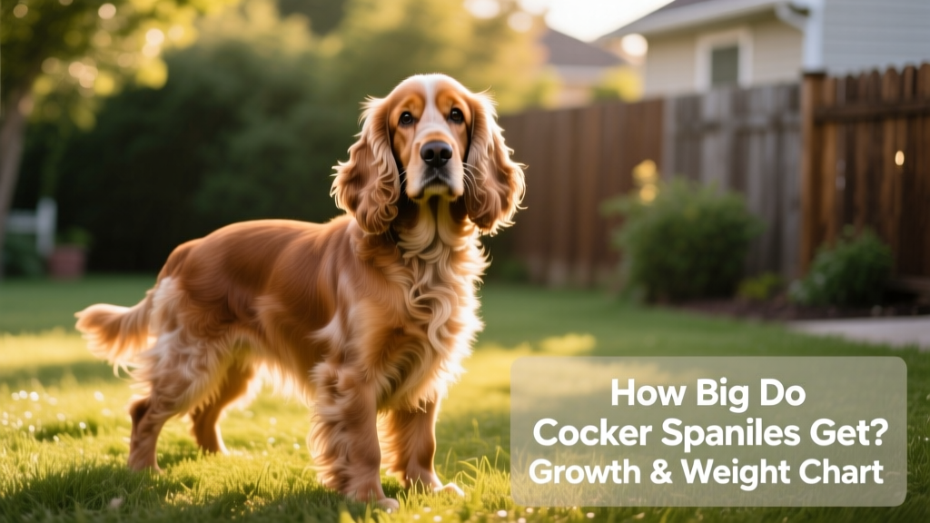 A healthy adult Cocker Spaniel standing confidently on grass, showing its compact, muscular build and flowing coat