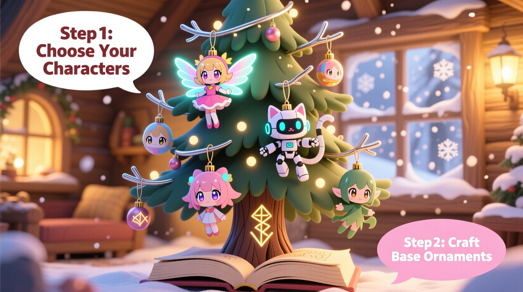 step by step guide to creating a themed christmas tree using anime character ornaments