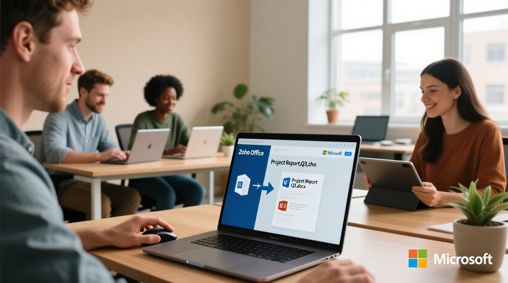 access and save zoho office documents in microsoft offi