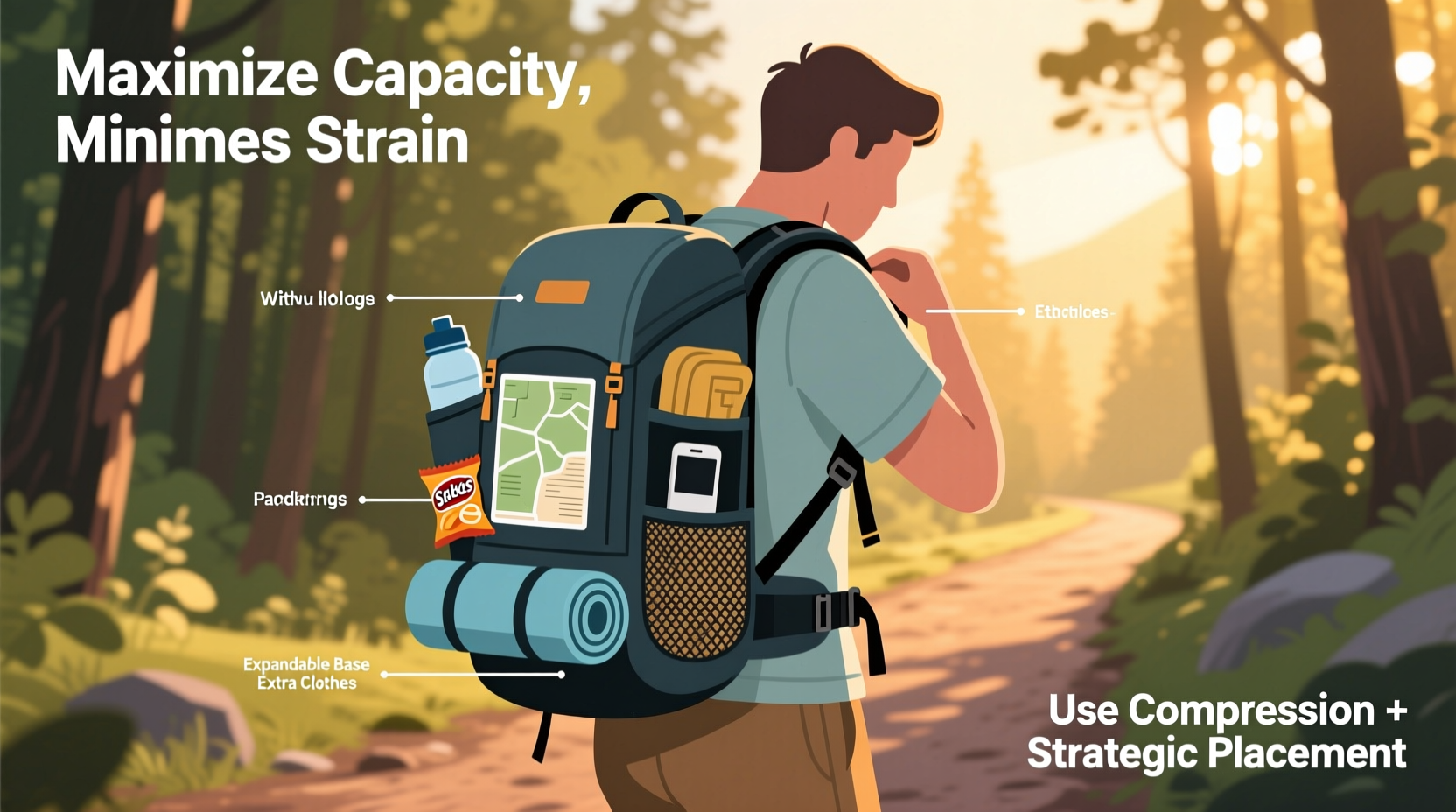 how to carry more items in your backpack without overloading