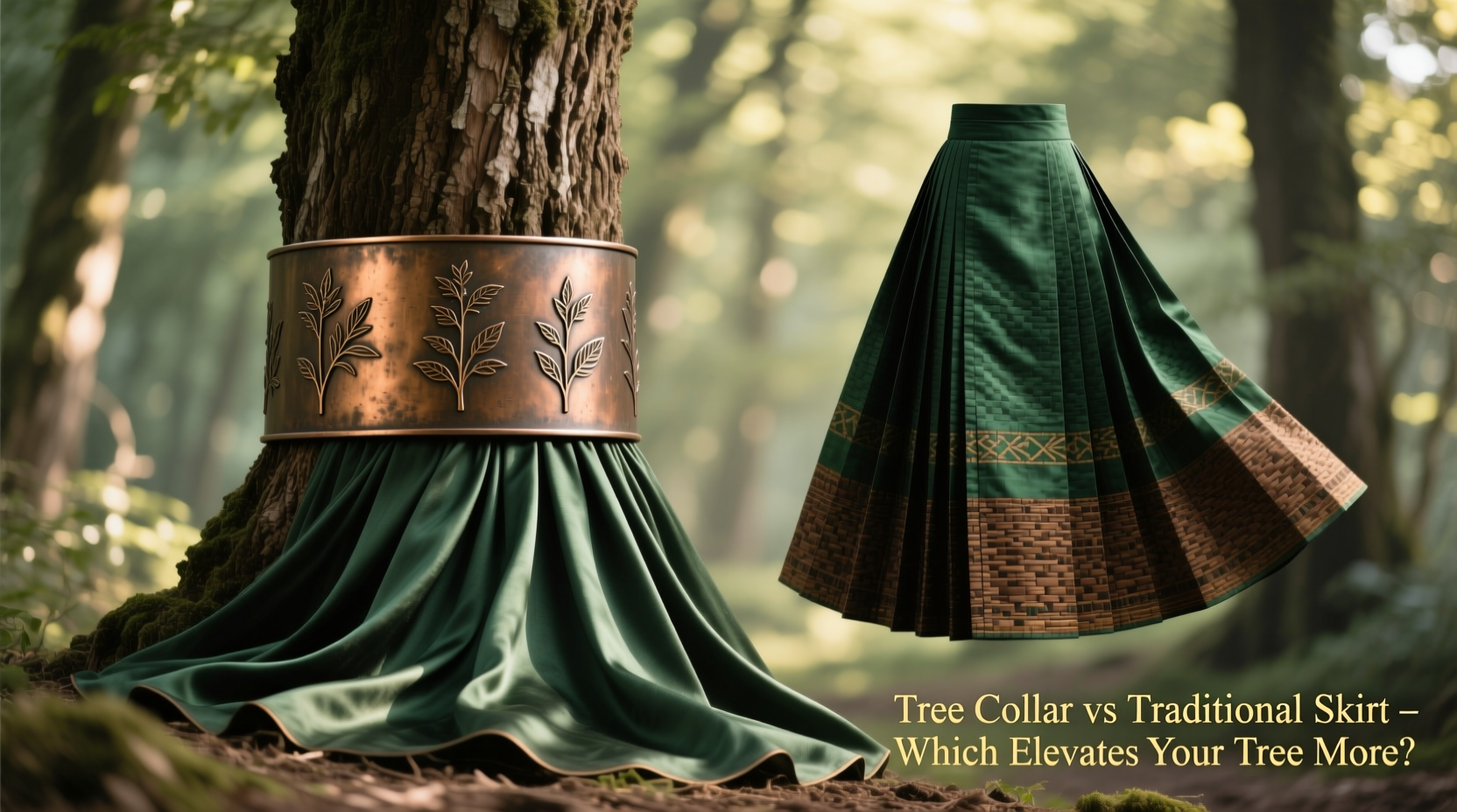 tree collar vs traditional skirt which elevates your tree more