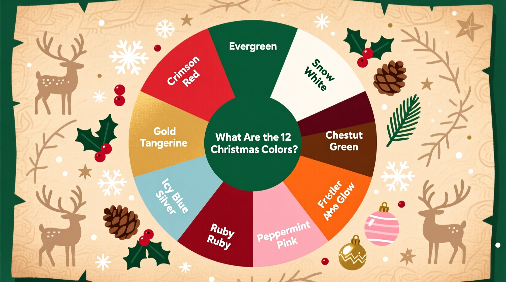 what are the 12 christmas colors