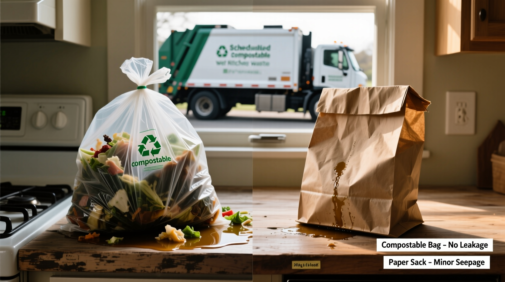 compostable bags vs paper sacks for wet waste