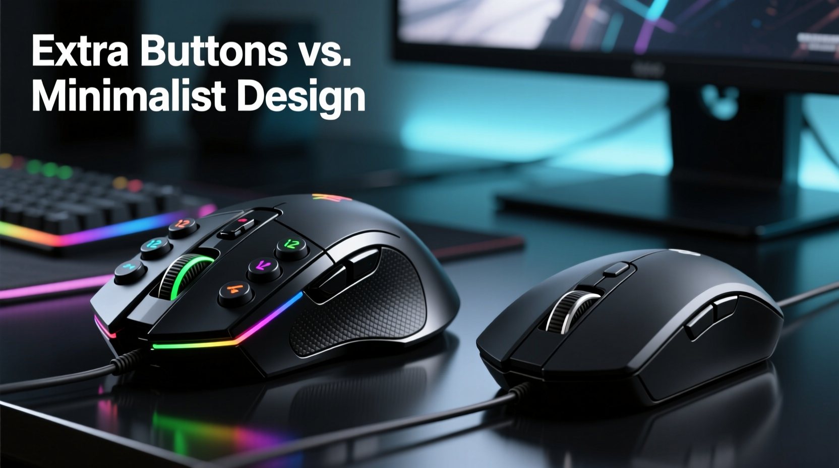 gaming mouse with extra buttons or minimalist design which improves gameplay more