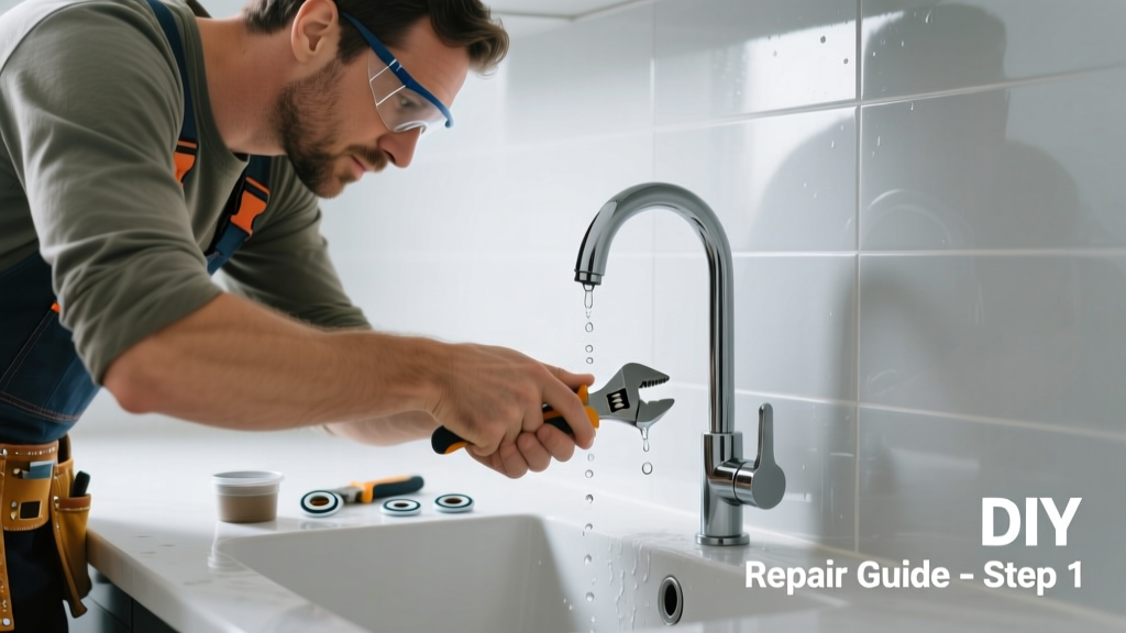 Fixing a Dripping Shower Head in the Kitchen
