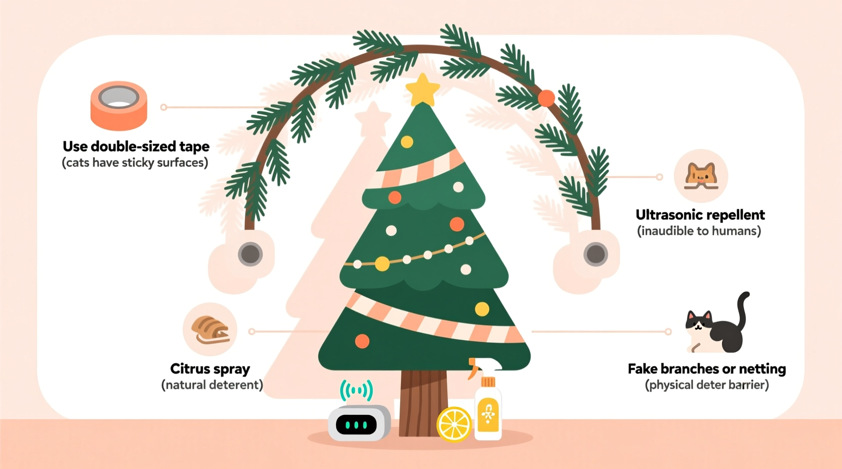 how to prevent cats from climbing the christmas tree proven deterrents that work