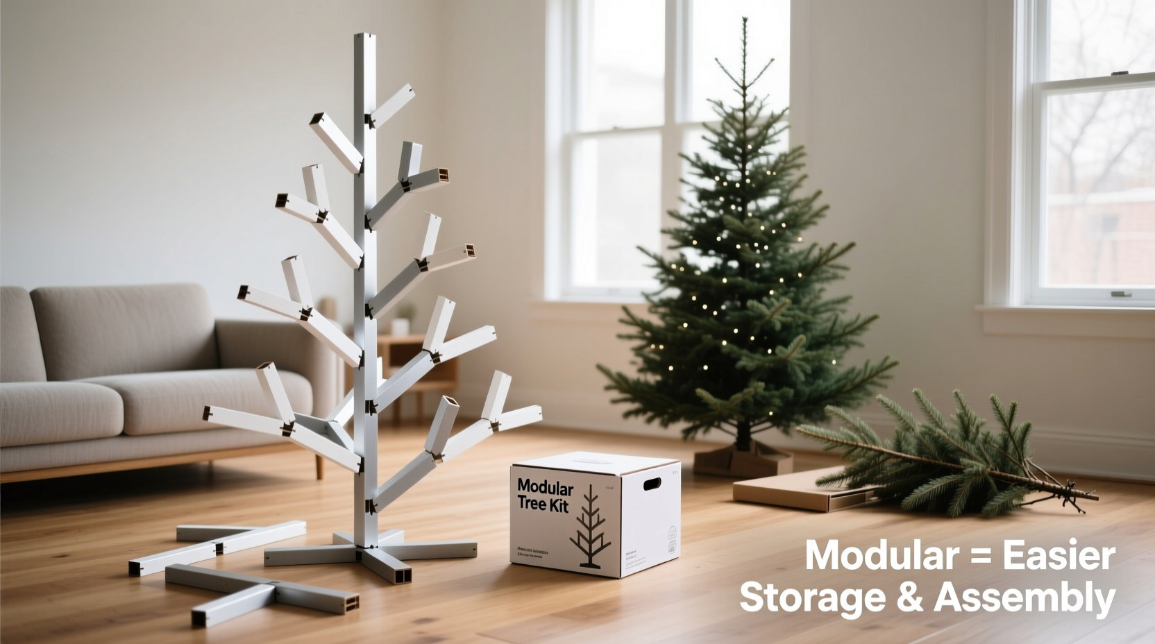 is a modular christmas tree easier to store and assemble than standard ones