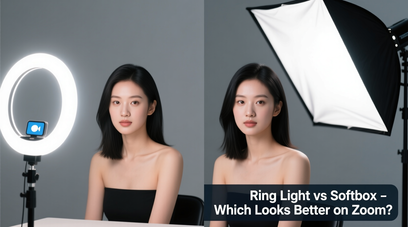 ring light vs softbox lighting which makes you look better on zoom