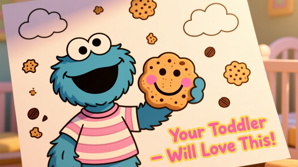 Cute & Funny Cookie Monster Coloring Pages Your Toddler Will Love: Developmentally Smart Printables for Ages 18–36 Months