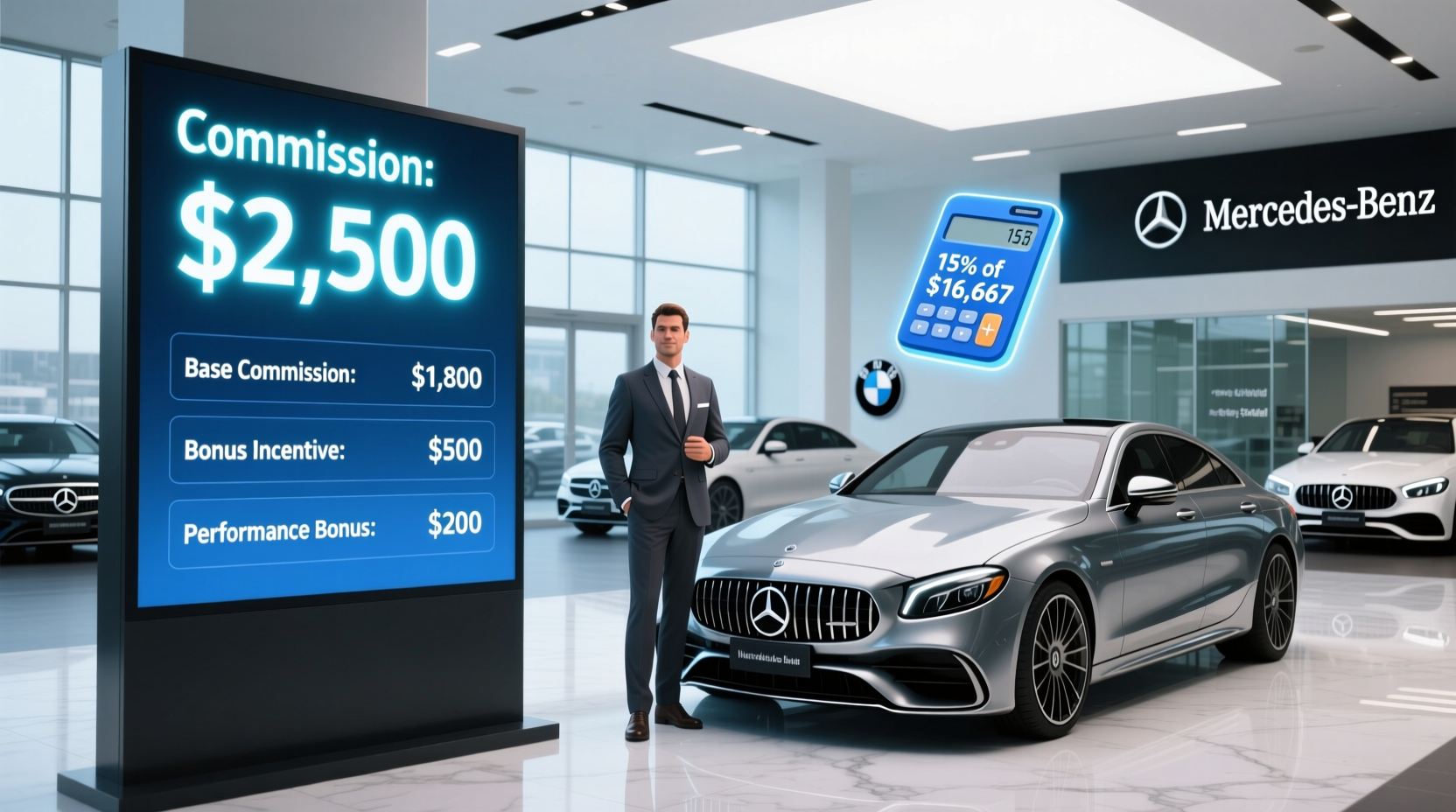 how much does a car salesman make on commission