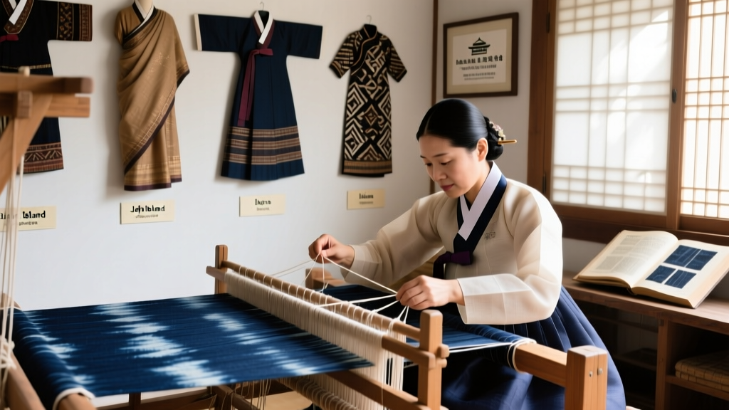 Korean Hanbok Ramie Weaving And Dyeing With Natural Indigo Korea