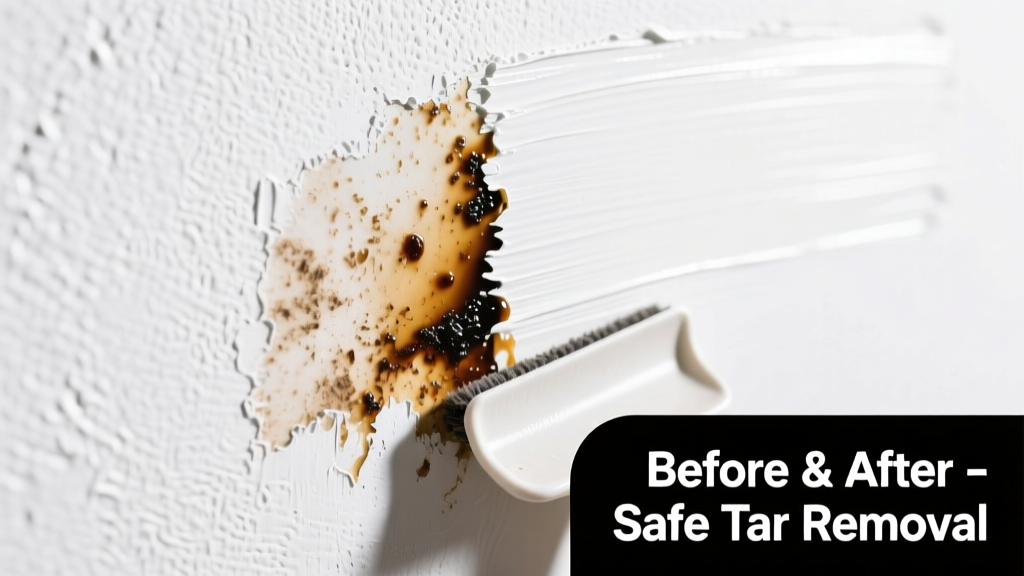 How to Remove Tar from a Painted Wall Safely