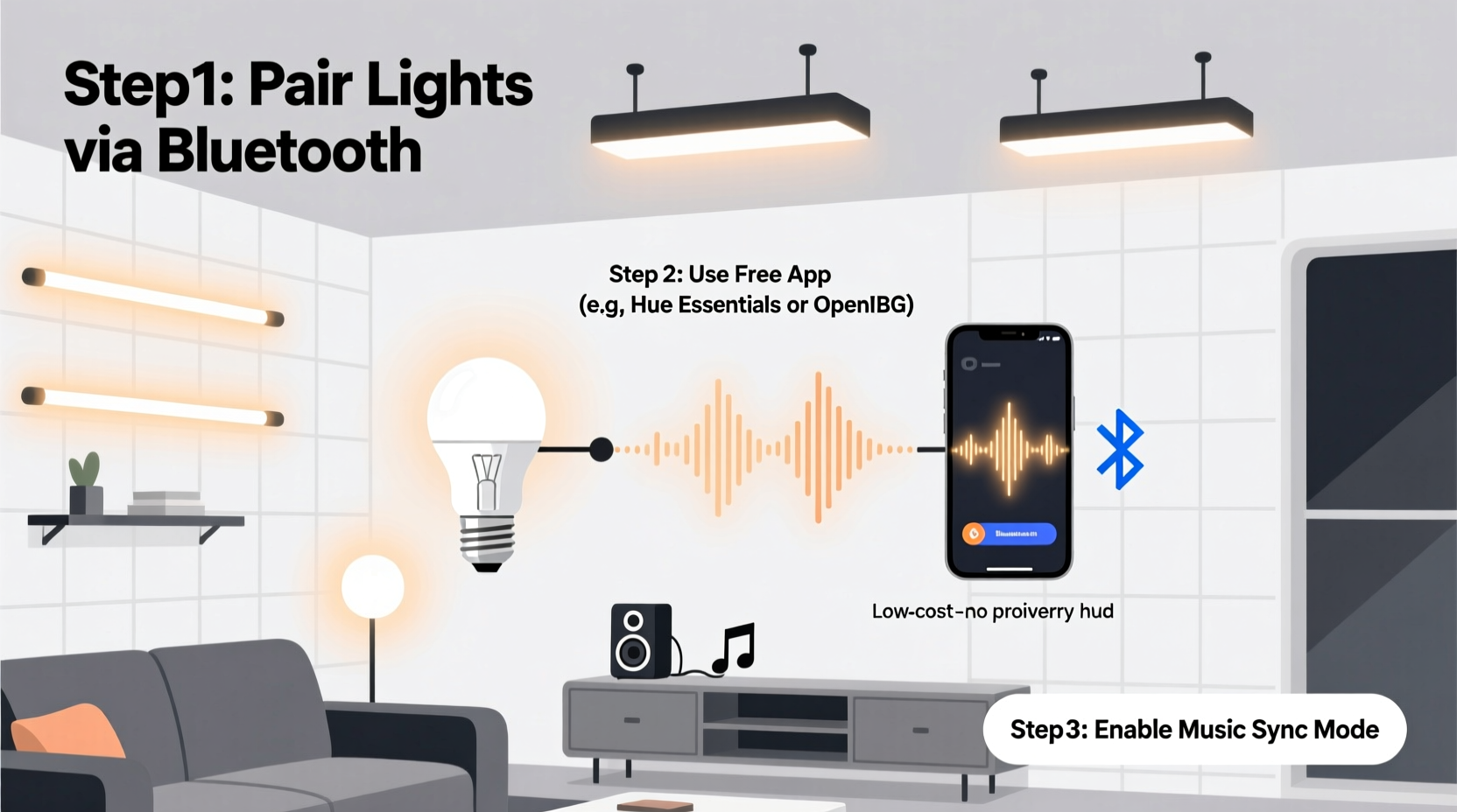 how to sync smart lights to music without expensive hubs