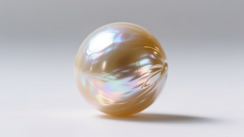 Macro photography of a Hanadama Akoya pearl surface showing sharp mirror-like luster and subtle rose overtone reflections.