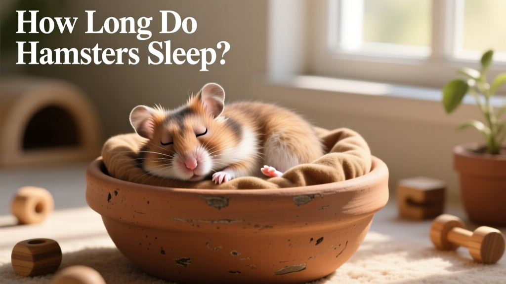 Syrian hamster sleeping peacefully in a cozy clay pot