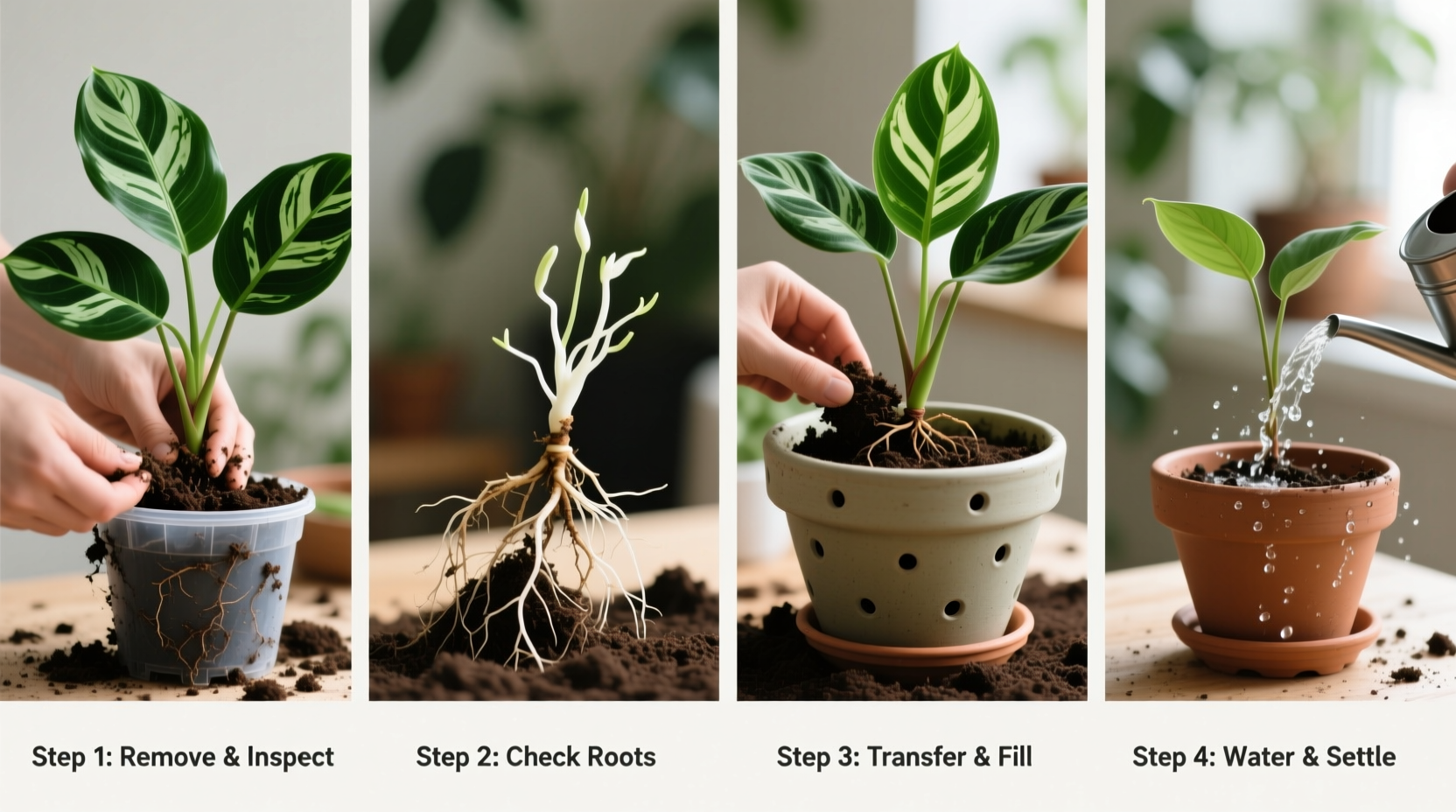 Repot Prayer Plants in 5 Steps | TheHomeSprouts