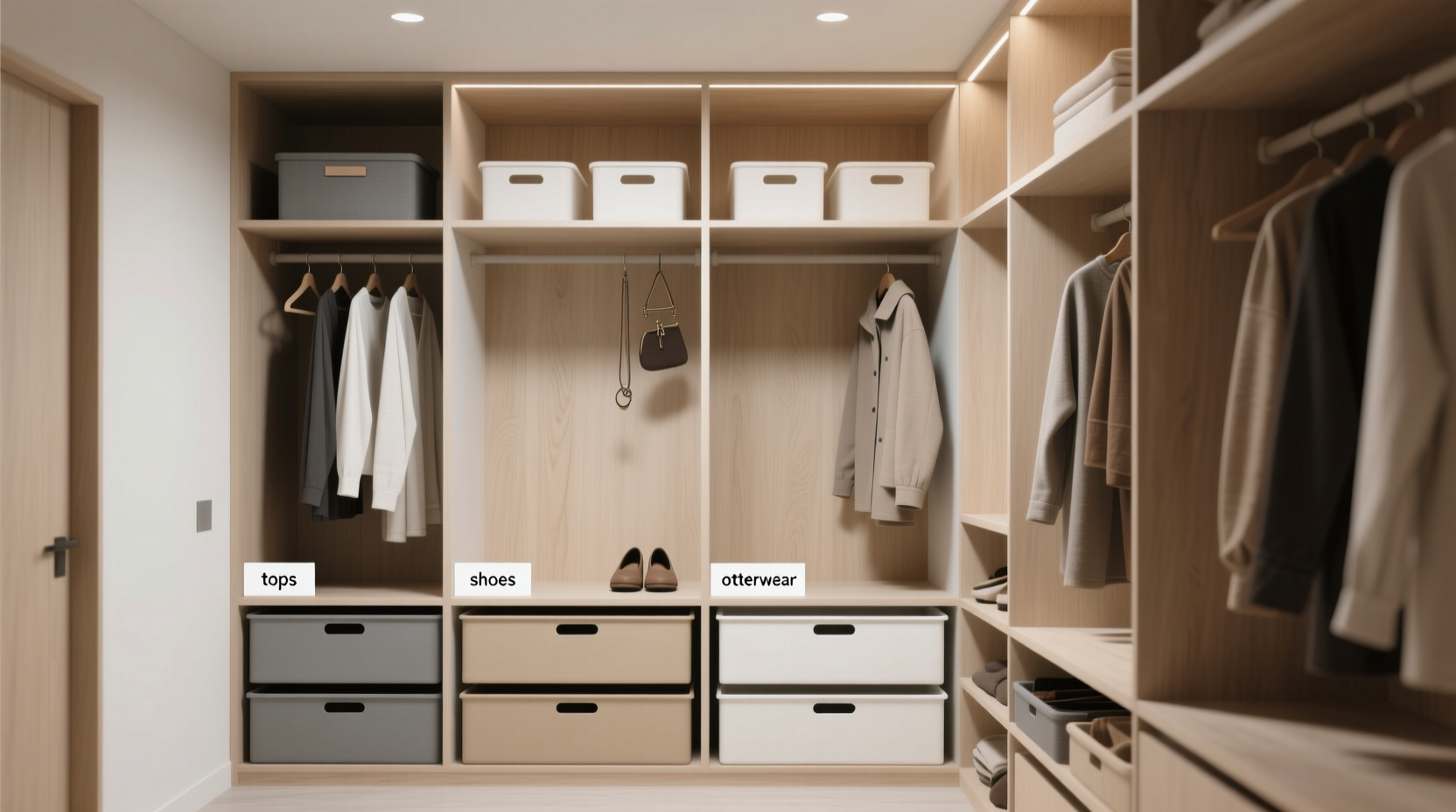 shared closet organization for clashing styles
