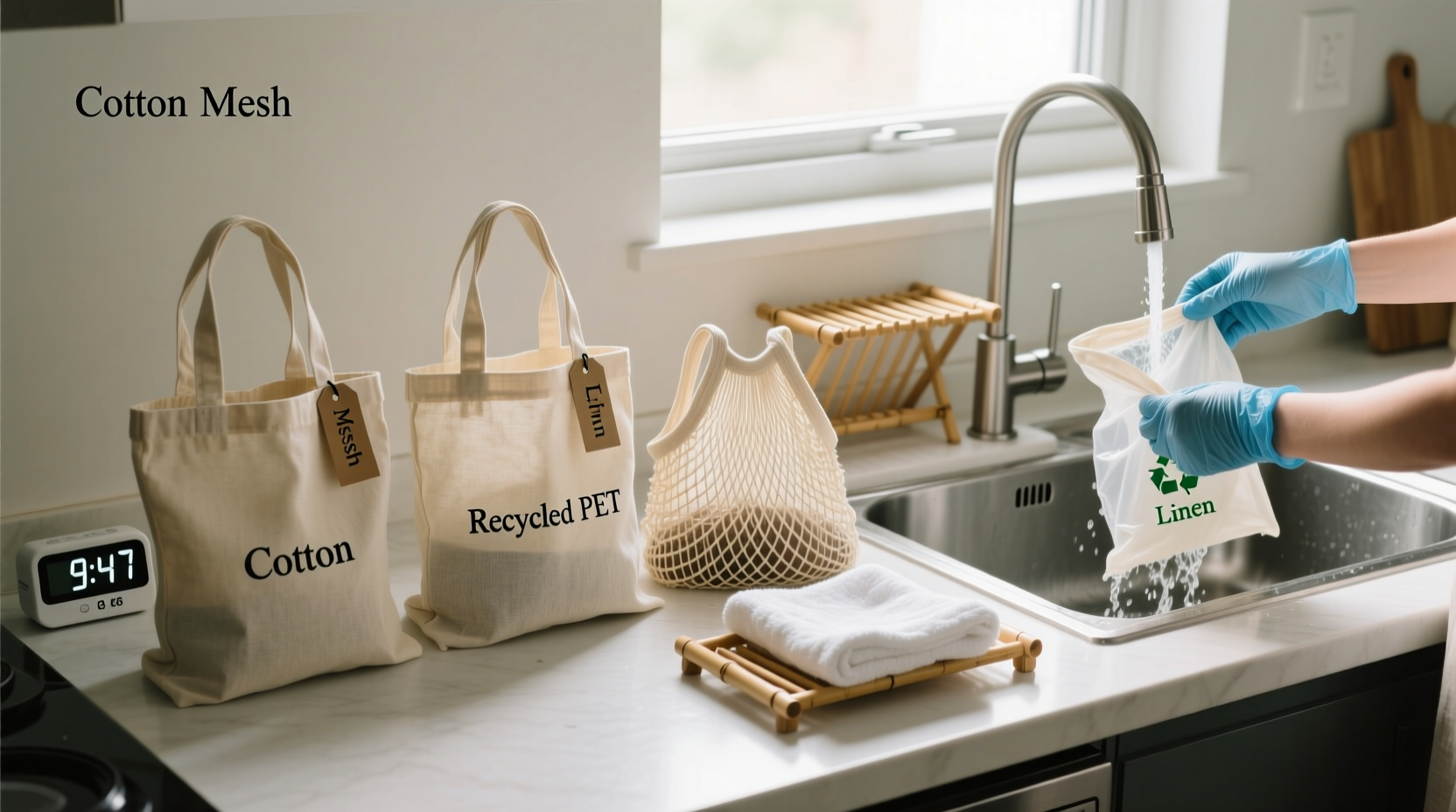 how to sanitize a reusable grocery bag