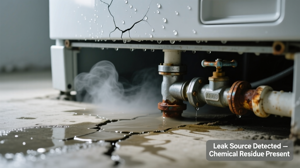 Chemical Smell in Basement with Leaking Water