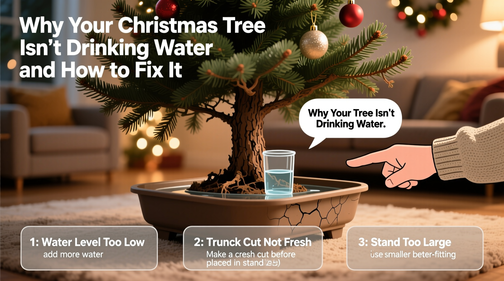 Why Your Christmas Tree Isn't Drinking Water and How to Fix It, image size:1664x928