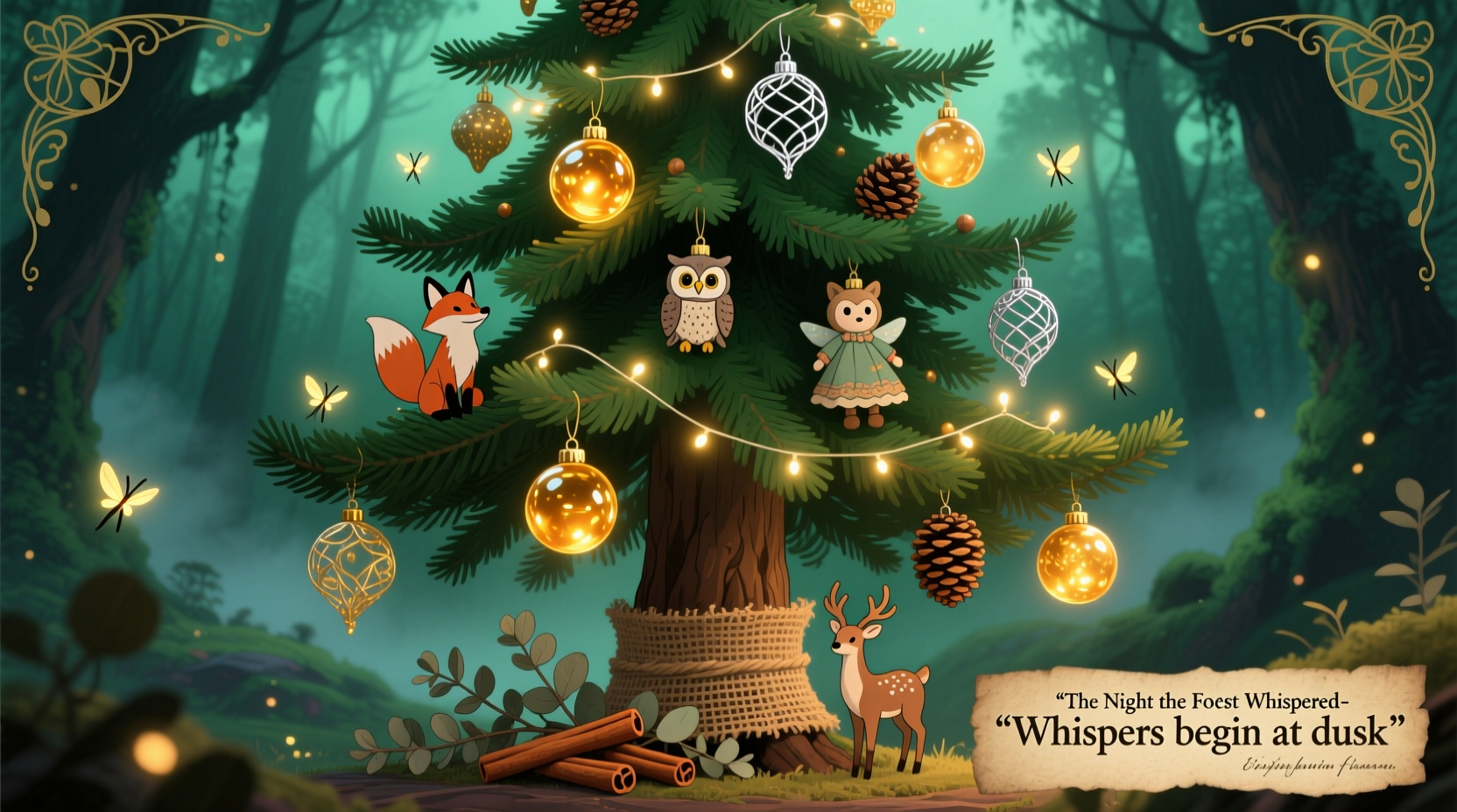 how to build a themed christmas tree around a color palette or story