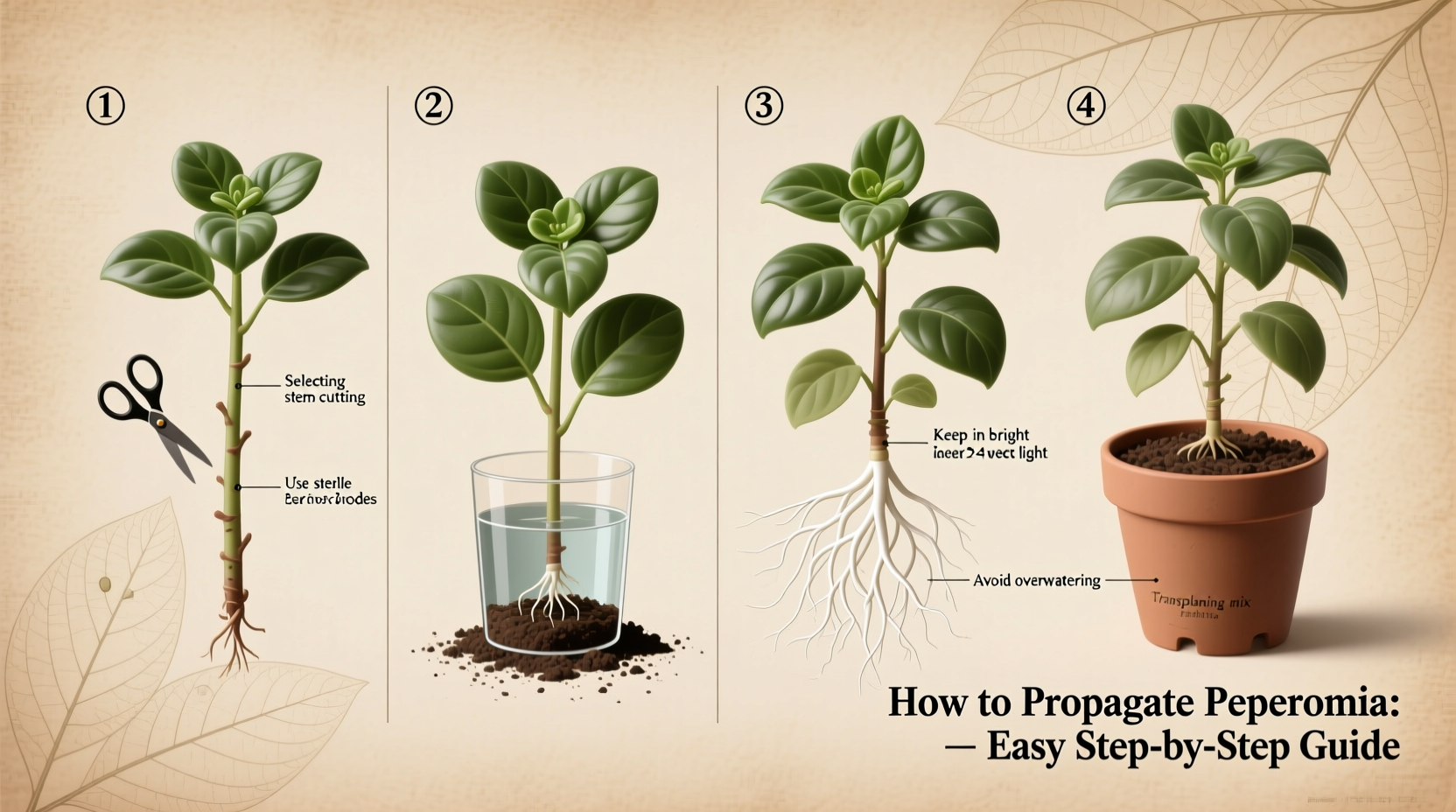 Propagate Peperomia in 3 Ways | TheHomeSprouts