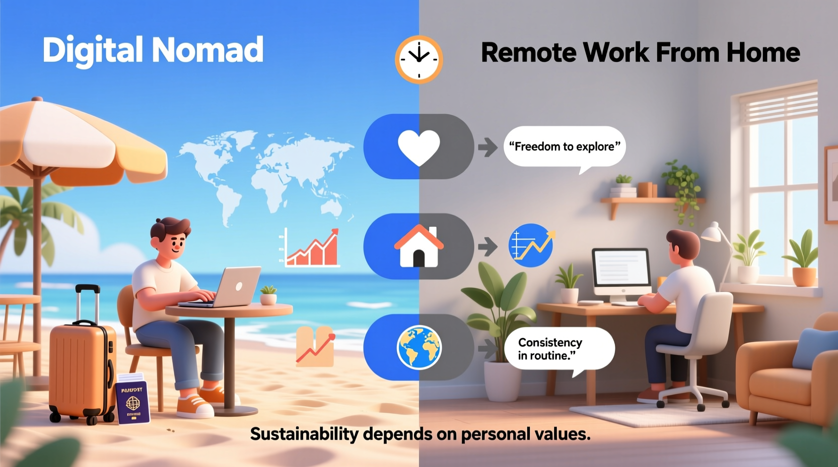digital nomad vs remote work from home which lifestyle is actually sustainable long term
