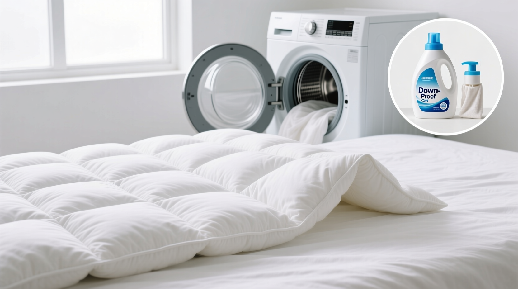 how to wash a down alternative comforter