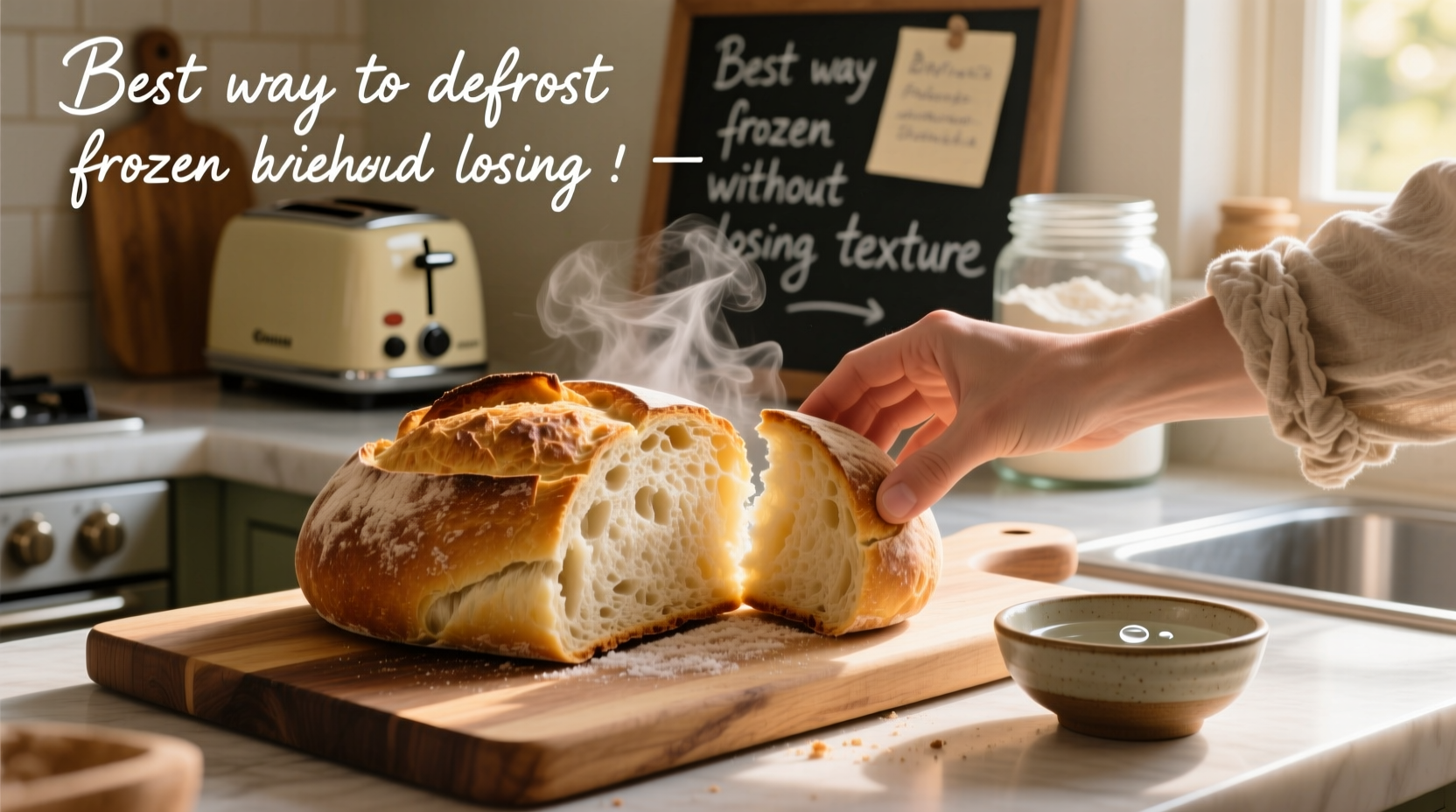 best way to defrost frozen bread without losing texture