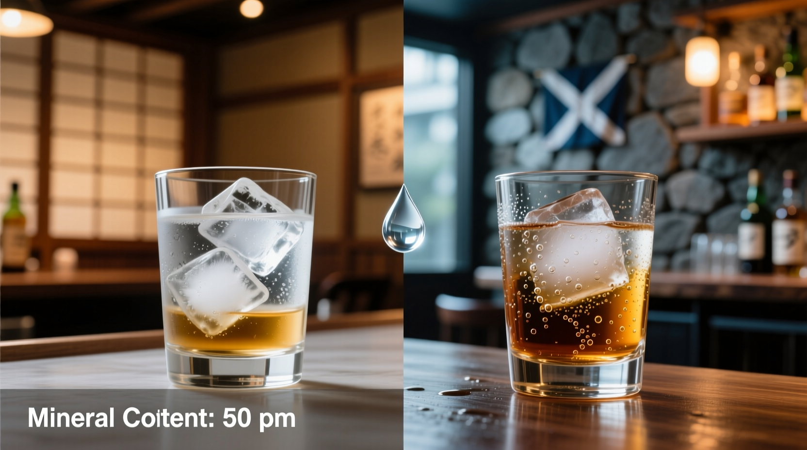 Japanese whisky vs Scotch in highball preparations—how water mineral content changes perception