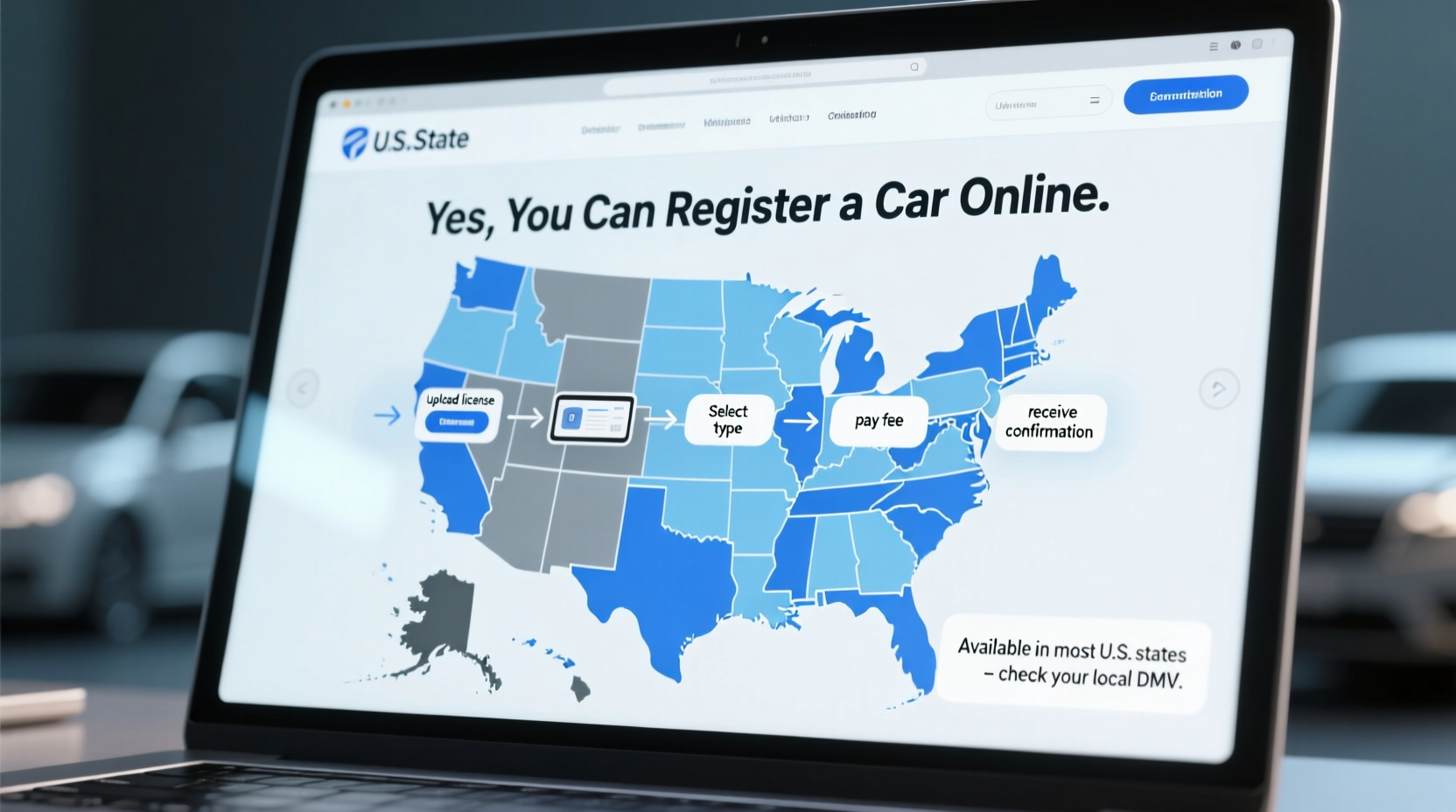 can you register a car online
