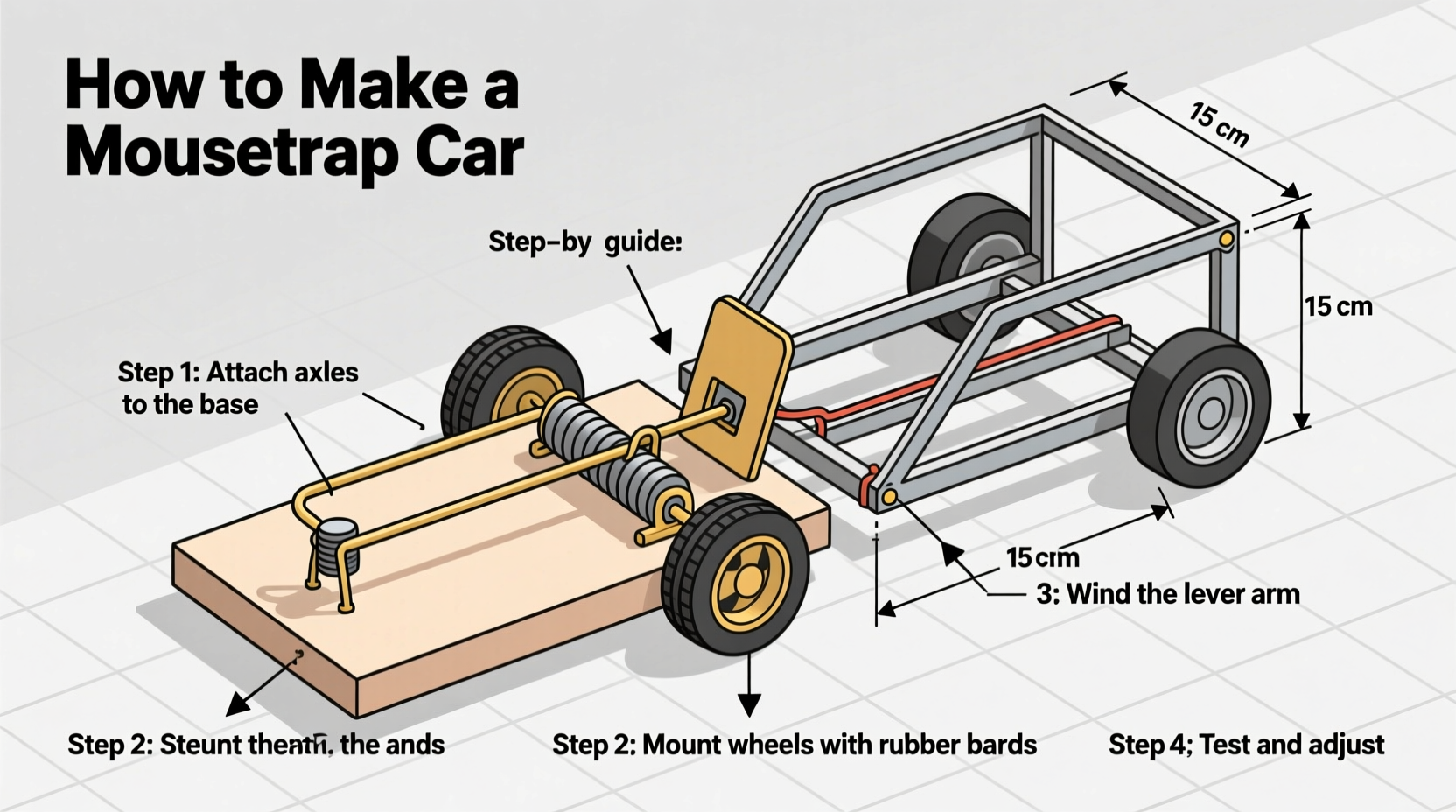 how to make a mousetrap car instructions
