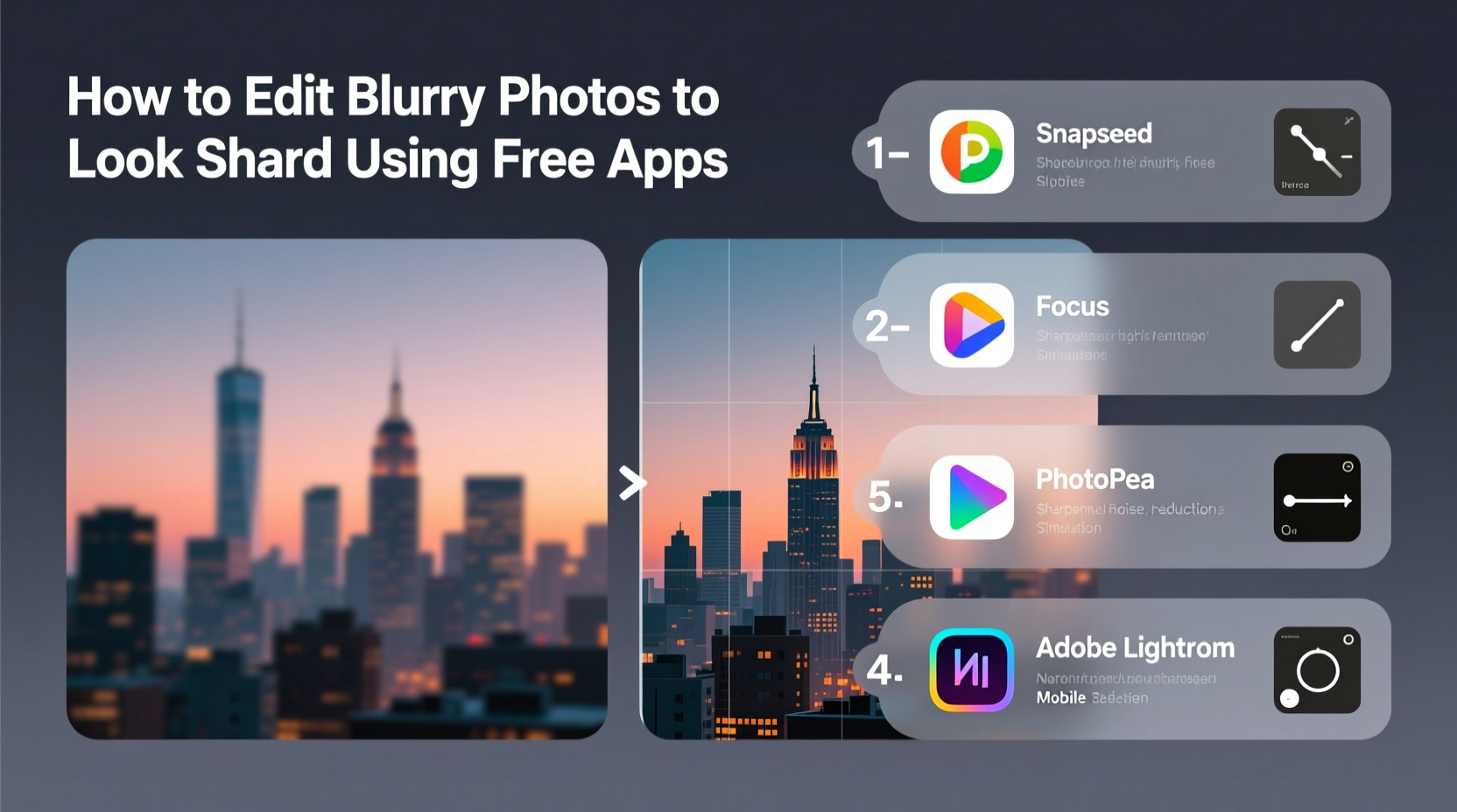how to edit blurry photos to look sharp using free apps