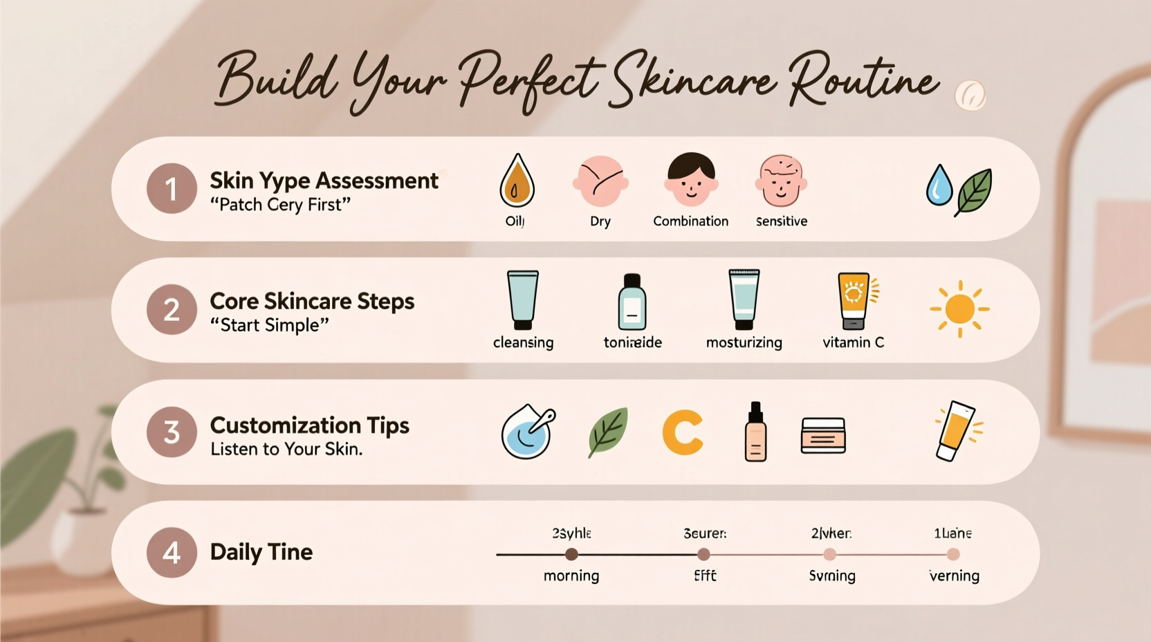 step by step guide to creating a personalized skincare routine at home