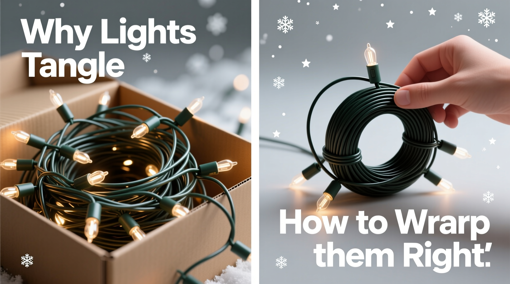why do christmas lights get tangled and how to wrap them correctly