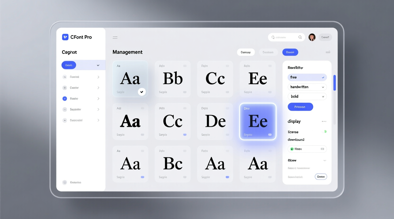cfont pro previews and organizes fonts for free