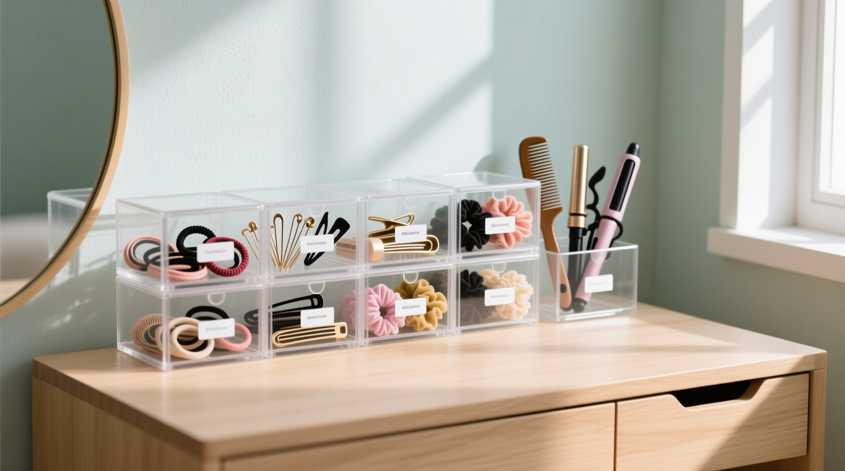 storage ideas for hair accessories tools and products