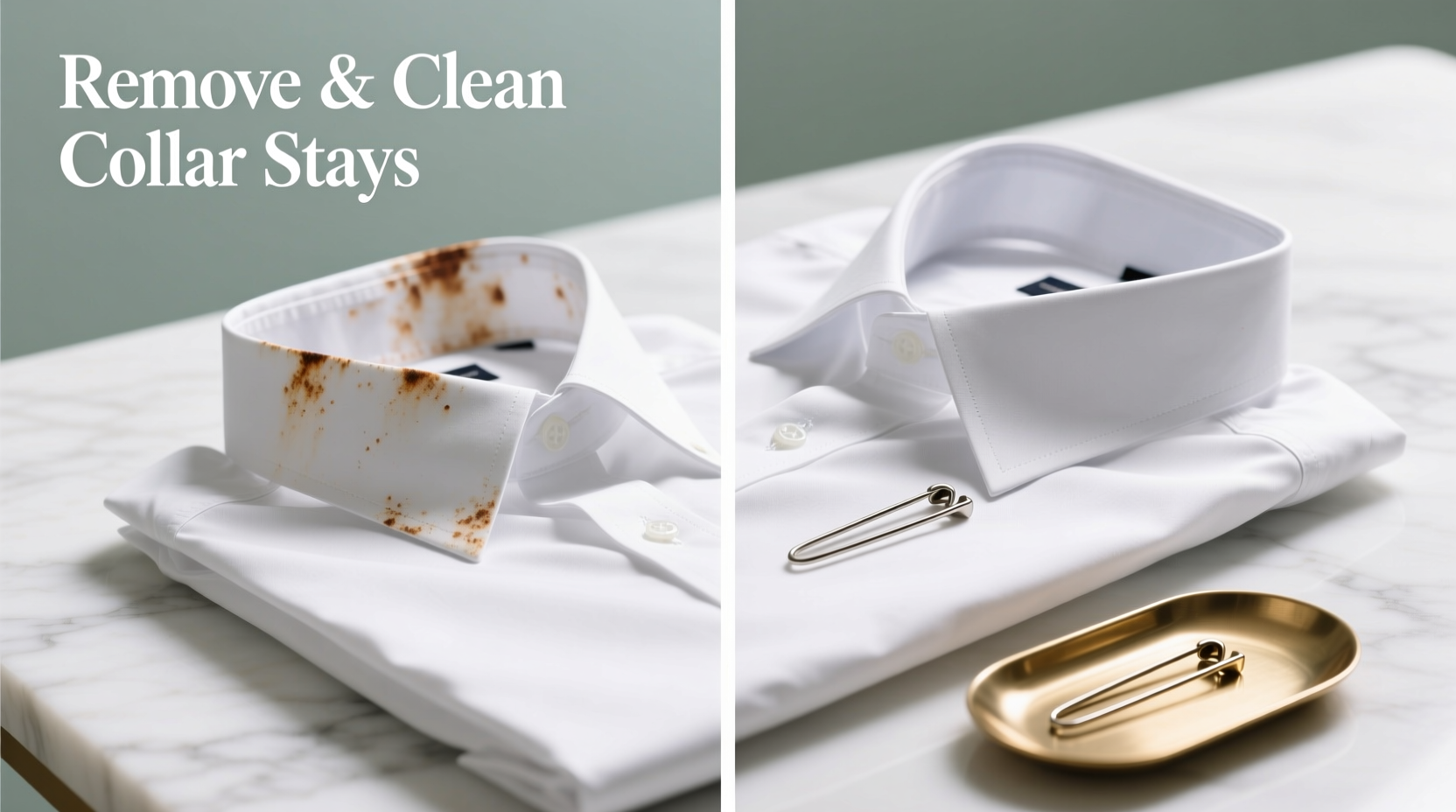 how to clean collar stays before laundering