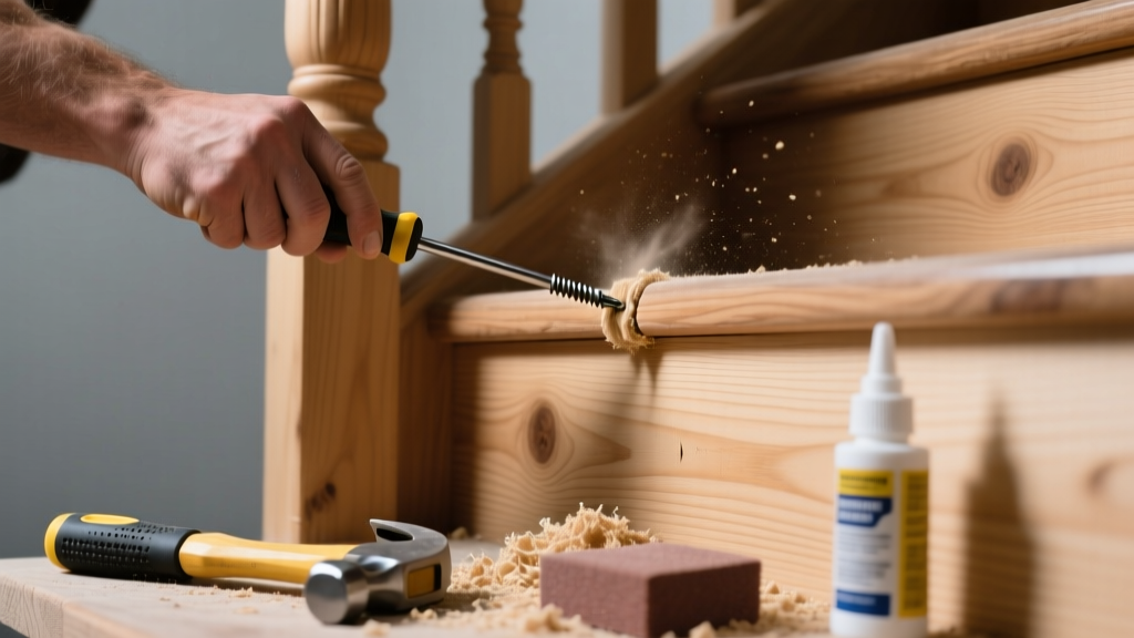 Fixing a Stair That Squeaks with Unusual Noise